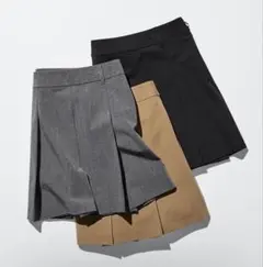 UNIQLO プリーツスコート　ブラウンのサムネイル