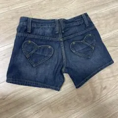 RETRO GIRL ハート型ポケットのデニムショートパンツ