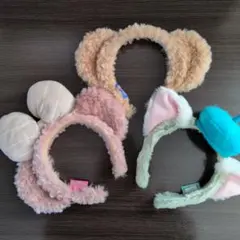 ディズニー　ダッフィー:シェリーメイ:ジェラトーニカチューシャ　セット