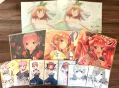 五等分の花嫁 クリアファイル＆色紙まとめ売り 四葉 一花 二乃 三玖 五月