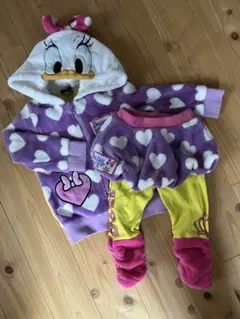 Daisy Duck ハート柄 パーカーとパンツセット