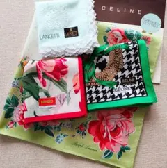 新品未使用❁セリーヌ他❁ハンカチ4枚セット②