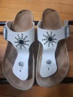 BIRKENSTOCK ✖️HTC 41 ホワイト ターコイズスタッズ - メルカリ