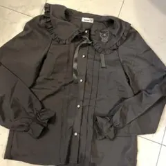 Kuromi フリル 耳付きセーラー黒シャツ