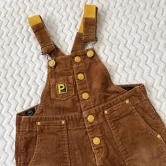 コーデュロイ ブラウンオーバーオール 95cm未満