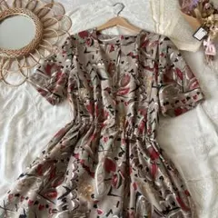 vintage昭和レトロ古着used年代クラシカルロングワンピース