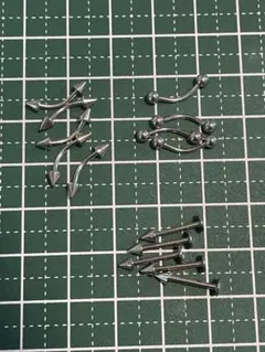 ステンレス製 ボディピアス16G 14個
