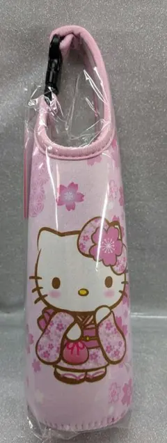 新品・未開封　❣️ハローキティ ペットボトルカバー　和柄　桜　ピンク
