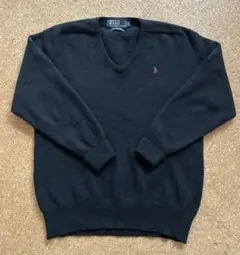 Polo by Ralph Lauren ブラック Vネック セーター S