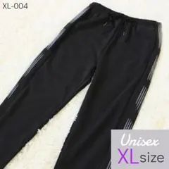 【新品】メンズ レディース XL ジャージ パンツ ブラック 黒 サイドライン