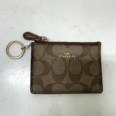 COACH コーチ　コインケース　パスケース　キーリング　シグネチャー ブラウンのサムネイル