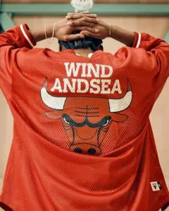 WDS NBA シカゴ・ブルズ ジョーダン メッシュ ロングスリーブシャツのサムネイル