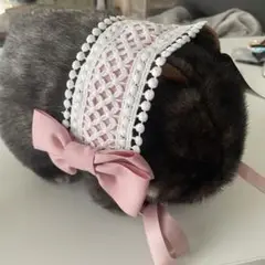 リバーシブル ヘッドドレス ピンク