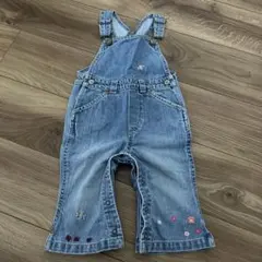 babyGAP デニムオーバーオール 蜂と花刺繍