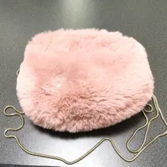 ピンクファーショルダーバッグ