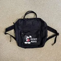ライトオンミッキーブラックリュック