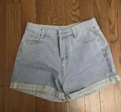 ライトブルー ジーンズショートパンツ