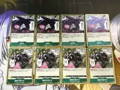 ワンピースカード　緑　盾白糸　R 蜘蛛の巣がき　R