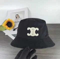 CELINE セリーヌ バケットハット ブラック Mサイズ