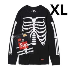 花柄 Supreme x Hanes Bones Thermal Crew - メルカリ