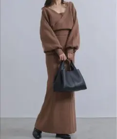 NEUNA 4WAYニットカーディガン＋キャミソールワンピース