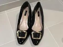 EVOL／晴雨兼用バックル4.5cmヒールパンプス