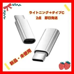2点セット『クリックポスト発送』ライトニング→タイプC変換アダプター