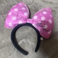 ミニーマウス 水玉カチューシャ ピンク
