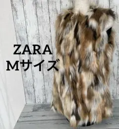 【美品】ZARA TRAFALUC ファーベスト　コート Mサイズ