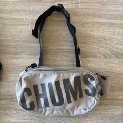 CHUMS ウエストバッグ ベージュ ロゴ入り