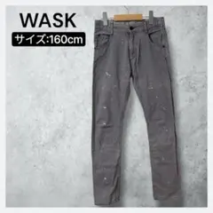 WASK ワスク ペンキ加工 デニム パンツ グレー 160 ジーンズのサムネイル