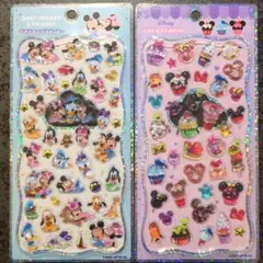 正規品　プチドロップステッカー　カップケーキ1枚　ベビーミッキー＆フレンズ1枚