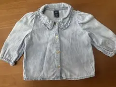 baby Gap フリル付き襟のデニムシャツ　6-12months