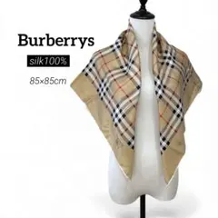 極美品　Burberrys バーバリー 大判スカーフ シルク　ノバチェック