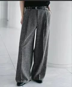 Mサイズ BREEZE TWEED DEEP TUCK BAGGY SLACKS