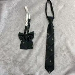 SHEIN学生服 リボン ネクタイ 2点セット グリーン チェック
