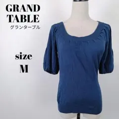 【a2419】GRAND TABLE パフスリーブ トップス 9号 ブルー系のサムネイル