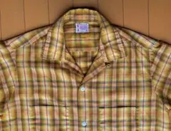 60's ビンテージ Penneys オープンシャツ M オンブレチェック