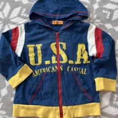 フード付きパーカー ネイビー