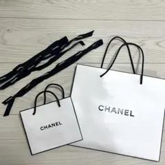 CHANEL ショップ袋　大小セット リボン付き