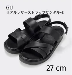 GU リアルレザーストラップサンダル+E BLACK 27cmのサムネイル