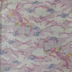 シナモンいっぱいピンク生地*シナモロールサンリオ☆縦約50×横約36cｍ