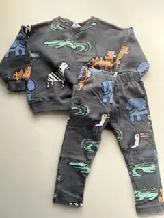 ZARA 動物柄 トレーナー　セットアップ　　18-24months 92cm