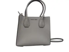 MICHAEL KORS マーサー　ミディアム　レザー　サッチェルバッグ　グレー