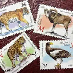 54550セール現品限り 外国切手未使用 ロシア発行モスクワ動物園7種揃