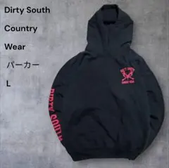 Dirty South Country Wear パーカー L 黒 古着紐なし
