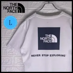 【24時間以内　匿名発送】ザノースフェイス　バックプリントTシャツ　白　Lサイズ