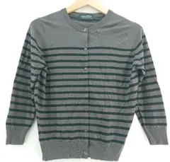 JOHN SMEDLEY パネルボーダー クルーネック ニットカーディガン★のサムネイル