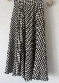 ZARA ロングスカート 千鳥柄