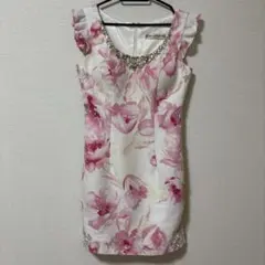 ROBE de FLEURS 花柄タイトドレス